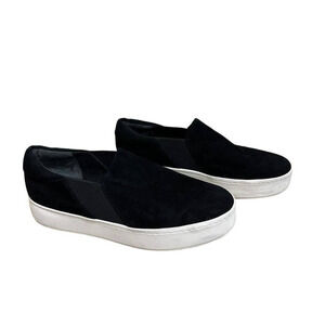 Vince Women's Black Warren Suede Slip On Platform Sneaker Size 9.5 0400010684847